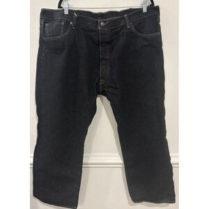 Levi's 501 Jeans‎ Mens 46x30 Dark Blue Denim Button Fly Straight Leg